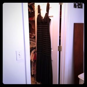 Gown size 10, 3/4 real leather trench coat.